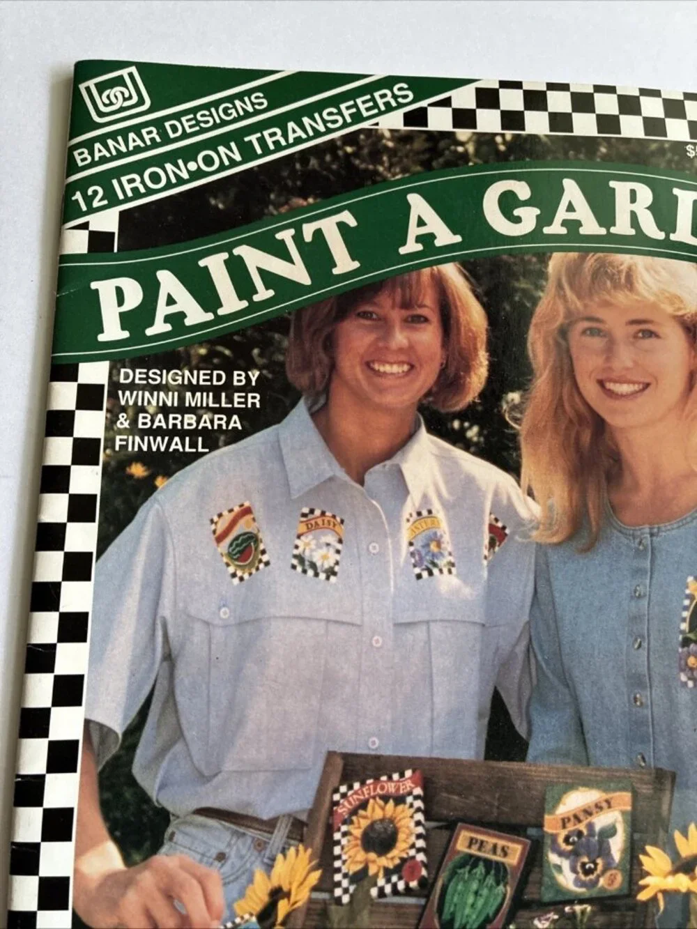 Vintage 1993 Banar Designs Paint A Garden Iron On Transfers Craft Pattern Book